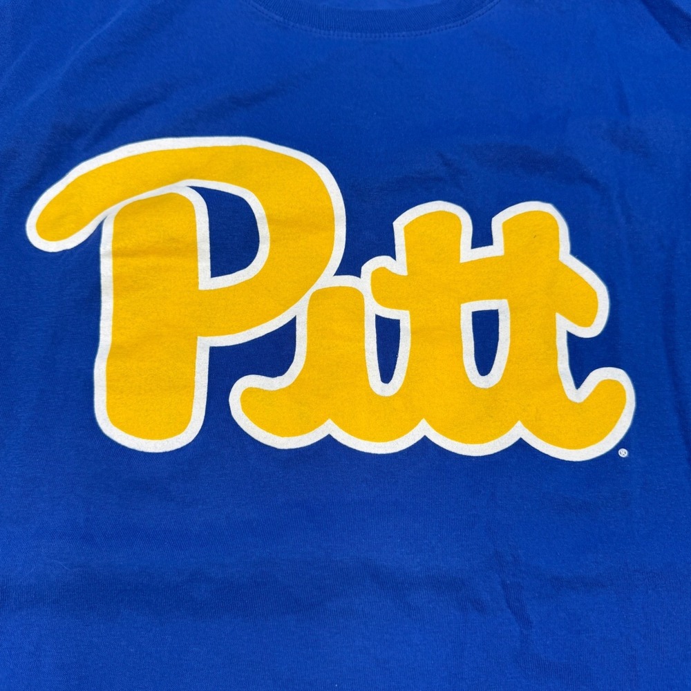 ProEdge Pitt‎ Panthers Long Sleeve T Shirt Mens XXLarge Blue Yellow P Logo